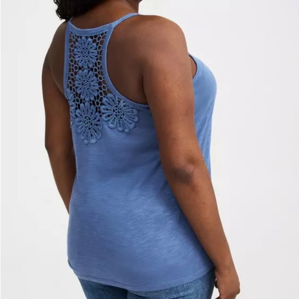 Torrid Scoop Crochet Racerback Tank - Picture 2 of 6